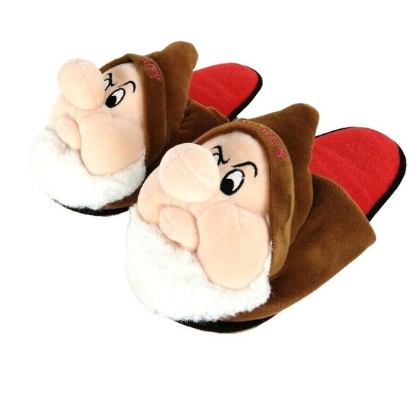 Vintage Walt Disney Grumpy Snow-White Seven Dwarfs House Slippers Medium - Picture 1 of 7